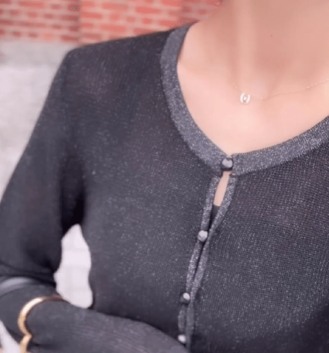 シアーラメショートカーディガン