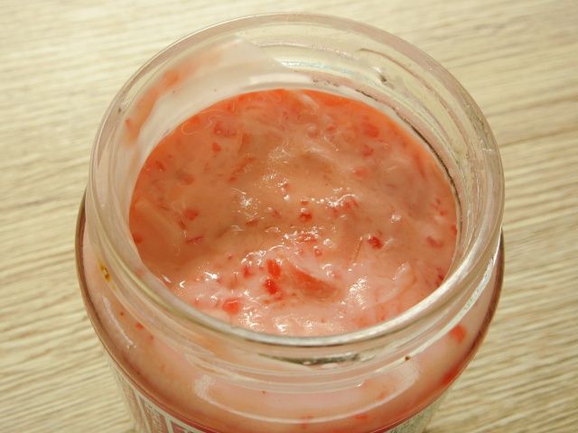 蓋を開けた紅生姜タルタル