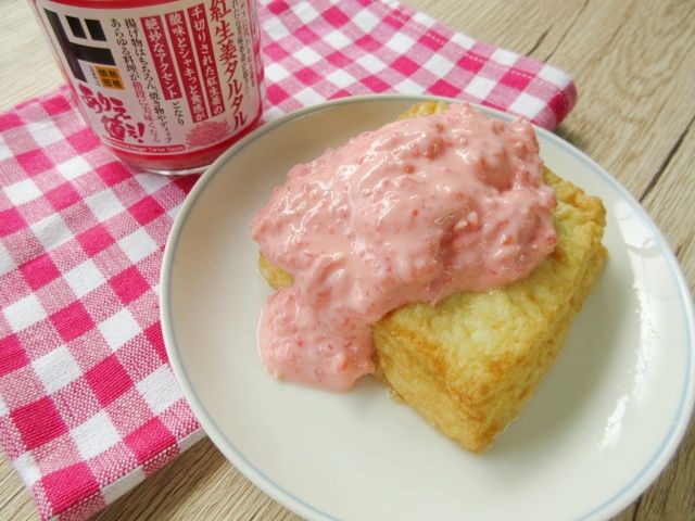 紅生姜タルタルをトッピングした厚揚げ