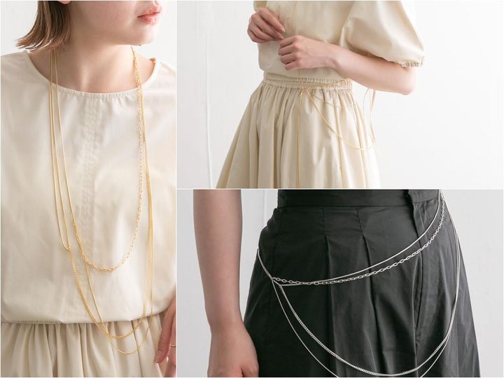 画像: チェーンビスチェ￥4,950（KBF） www.urban-research.jp