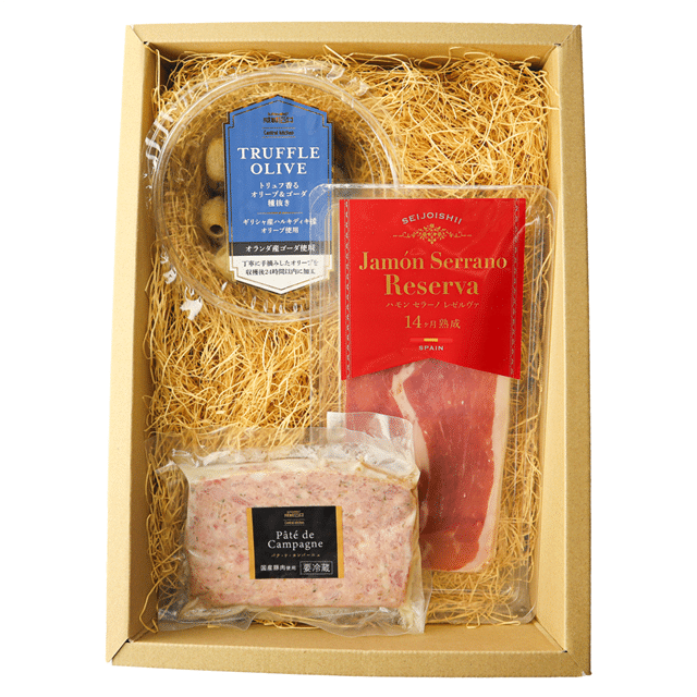 「SeijoIshii.comGIFTSELECTION」成城石井バイヤーがおすすめするワインのお供にぴったりのオードブル3点セット