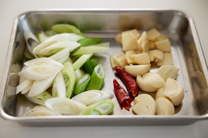 ねぎをカットする