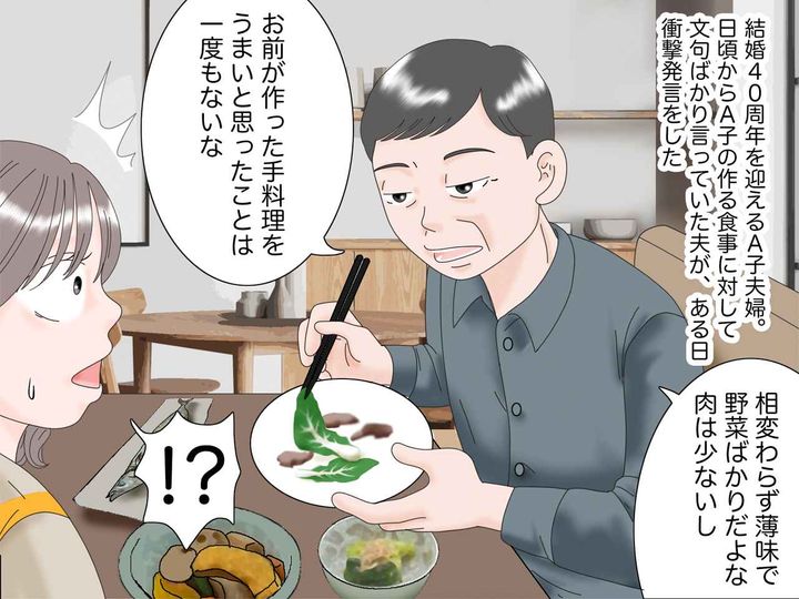 画像1: 食卓に好きなものがないと文句を言う夫