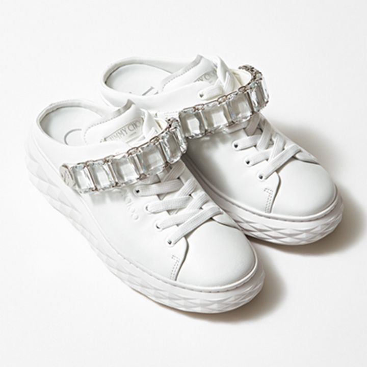 ジミーチュウのクリスタル付き2WAYスニーカー