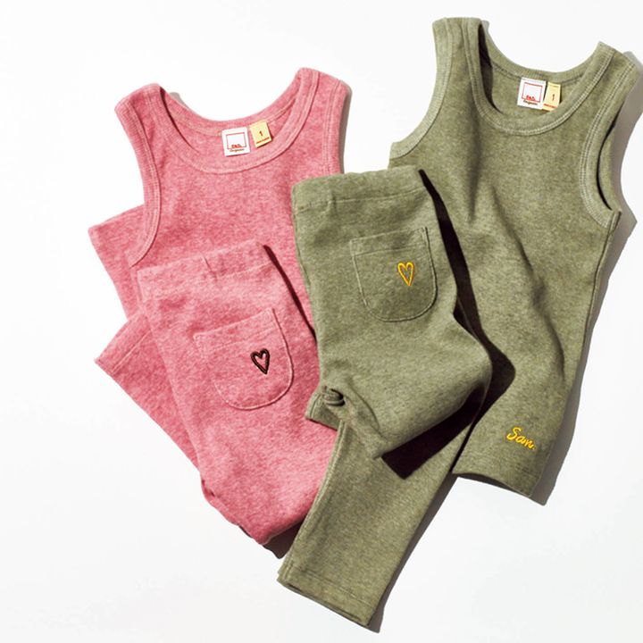 もらって嬉しかった出産祝い San.organic タンクトップとレギンス