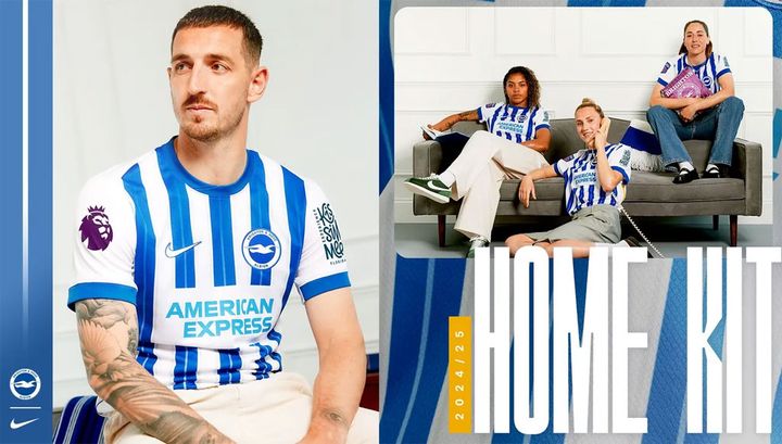 三笘薫のブライトン、来日直前に2024-25新ユニフォーム発表！鹿島、東京Vと国立競技場で対戦