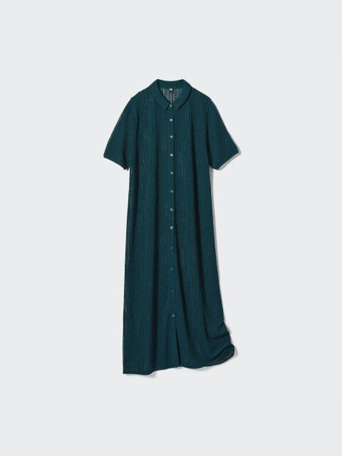 2024夏ユニクロのレディースレースニットワンピース