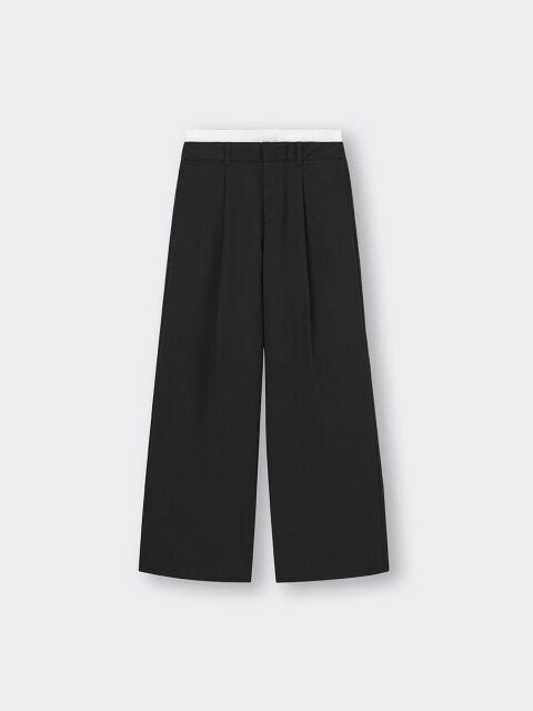 GUのダブルウエストワイドパンツ