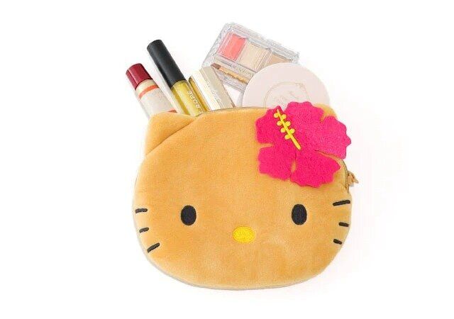 宝島社ハローキティ付録日焼けふわふわフェイス形ポーチ