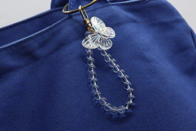 ダイソー キーホルダー まとめ ハンドストラップ（熊、蝶） デザイン