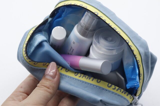 ダイソー ポーチ（マチ付、HARAPPA） サイズ感 使用例