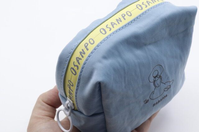 ダイソー ポーチ（マチ付、HARAPPA） デザイン スライダー部分