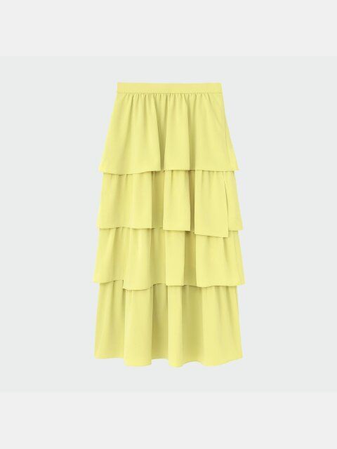 PLSTのフリルレイヤードスカート