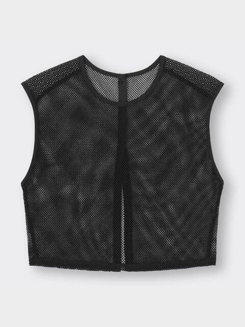 2024夏GU値下げ黒メッシュT