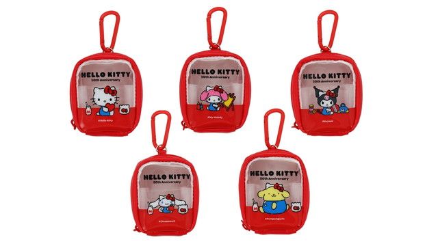 カラビナ付きポーチ