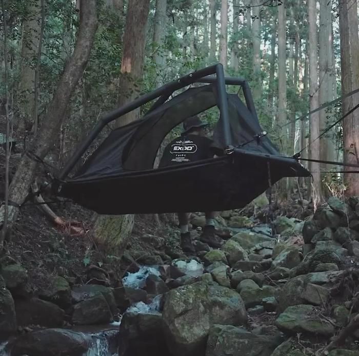 EXOD MONOLITH　シェルター　テント　ハンモック 自腹レビュー】地上・空中どっちもOK！エアフレーム式ハンモック