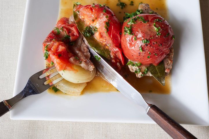 豚とトマトの重ね蒸し