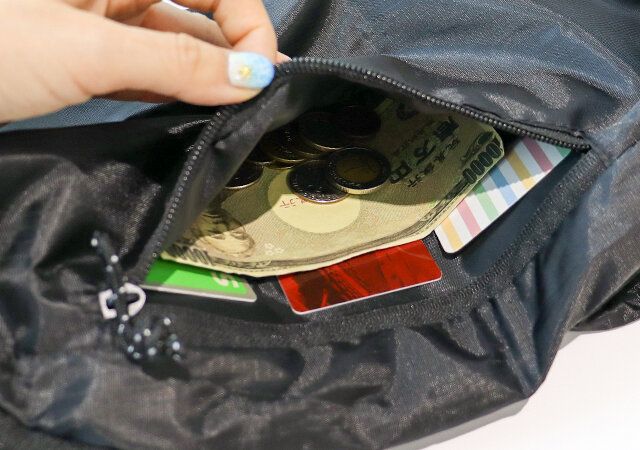 ハオキャンプ黒ボディバッグ付録レビューお財布機能