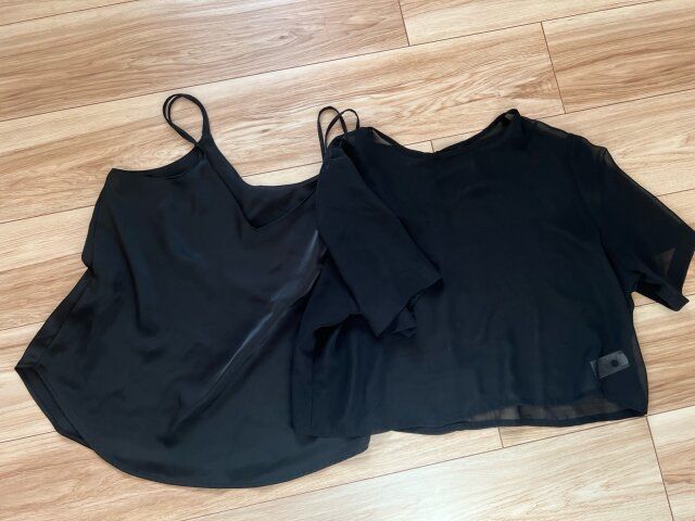 GU2ピースシアーTブラウスの置き画