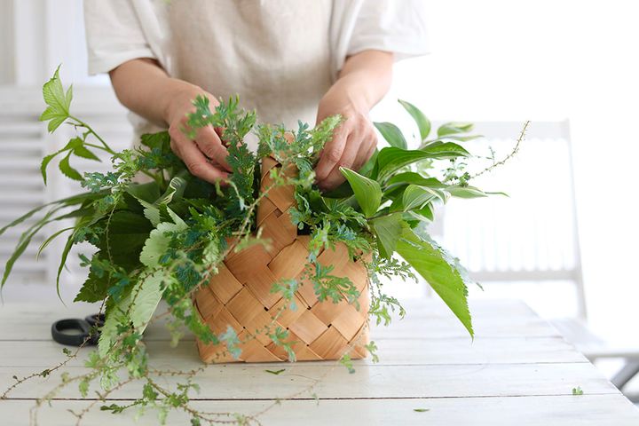 リーフアレンジの作り方
