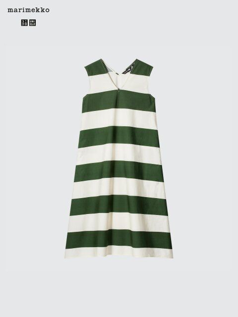 2024夏ユニクロ値下げVネックフレアワンピース