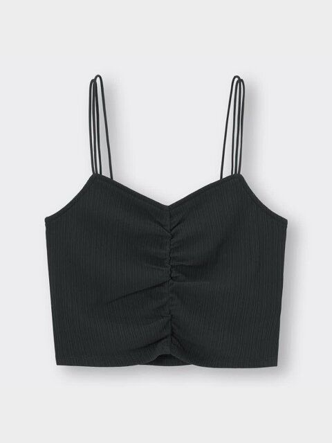 GUのリブフロントギャザーキャミソール