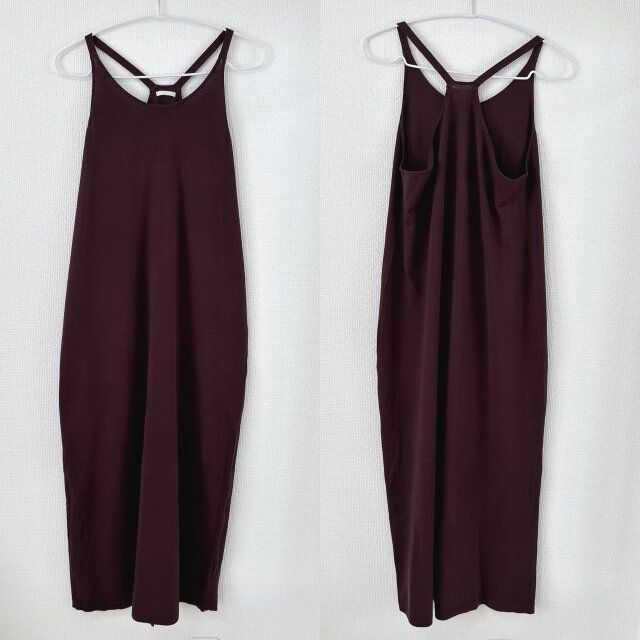 GU2ピースニットキャミソールワンピースのワンピースのみ