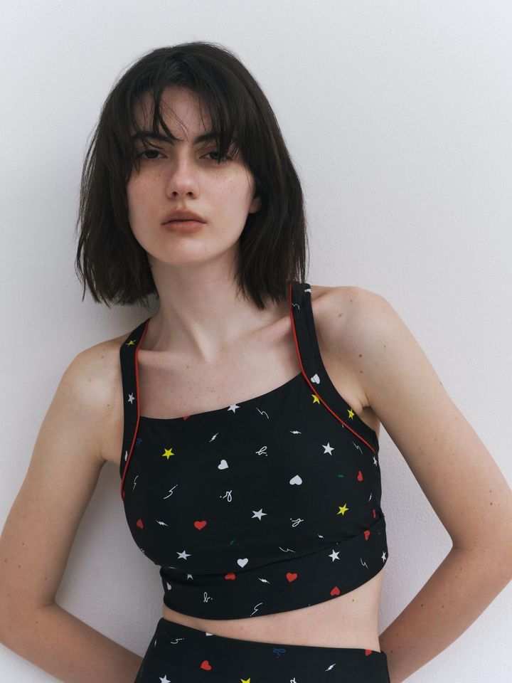 画像: 【agnes b. × NERGY】「UV＆水陸両用 プリントブラトップス」（マルチ柄、ロゴ柄）￥13,200（税込）