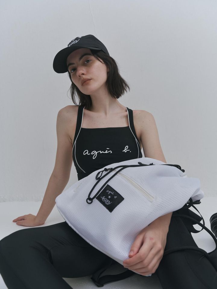 画像: 【agnes b. × NERGY】「マルチウェイシアーメッシュバックパック」（ブラック、ホワイト）￥14,300（税込）