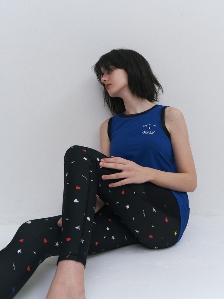 画像: 【agnes b. × NERGY】「UV＆水陸両用 プリンテッドタイツ」（マルチ柄、ロゴ柄）￥14,300（税込）