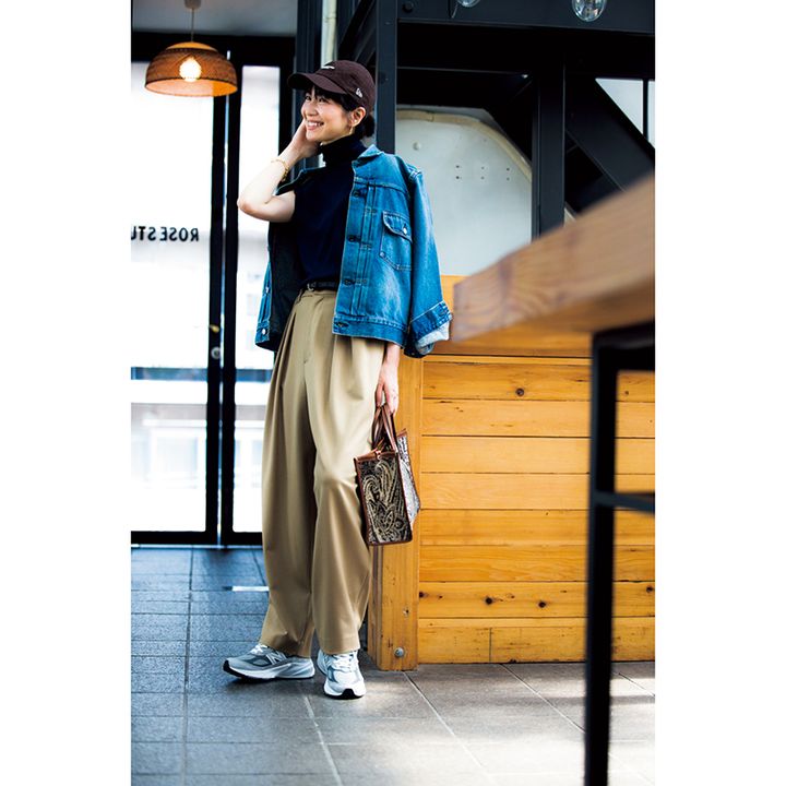 Gジャンとゆるパンツは相性抜群