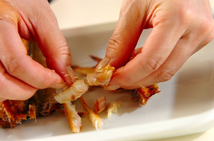 アジの冷や汁の下準備1