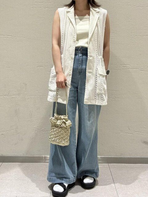 ワイドデニムのコーデ5