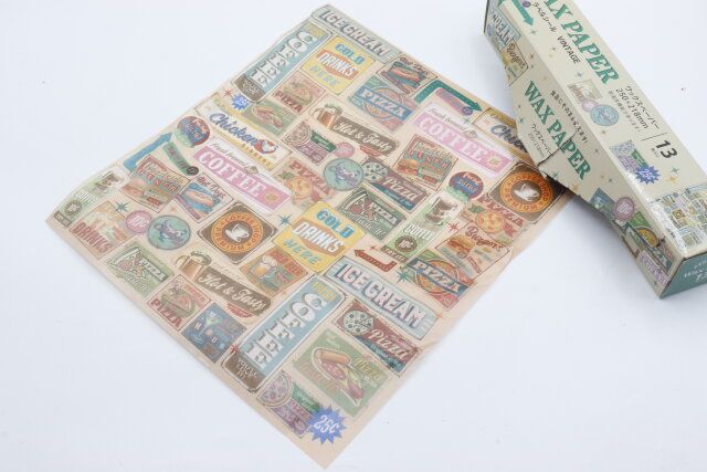 ダイソーのワックスペ－パー ラベルシール VINTAGE