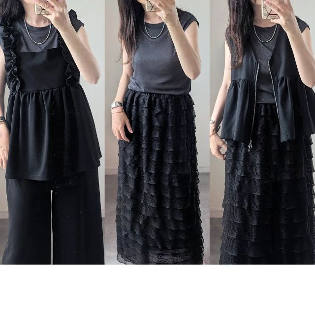 TシアーフレンチSLTを着たコーデ