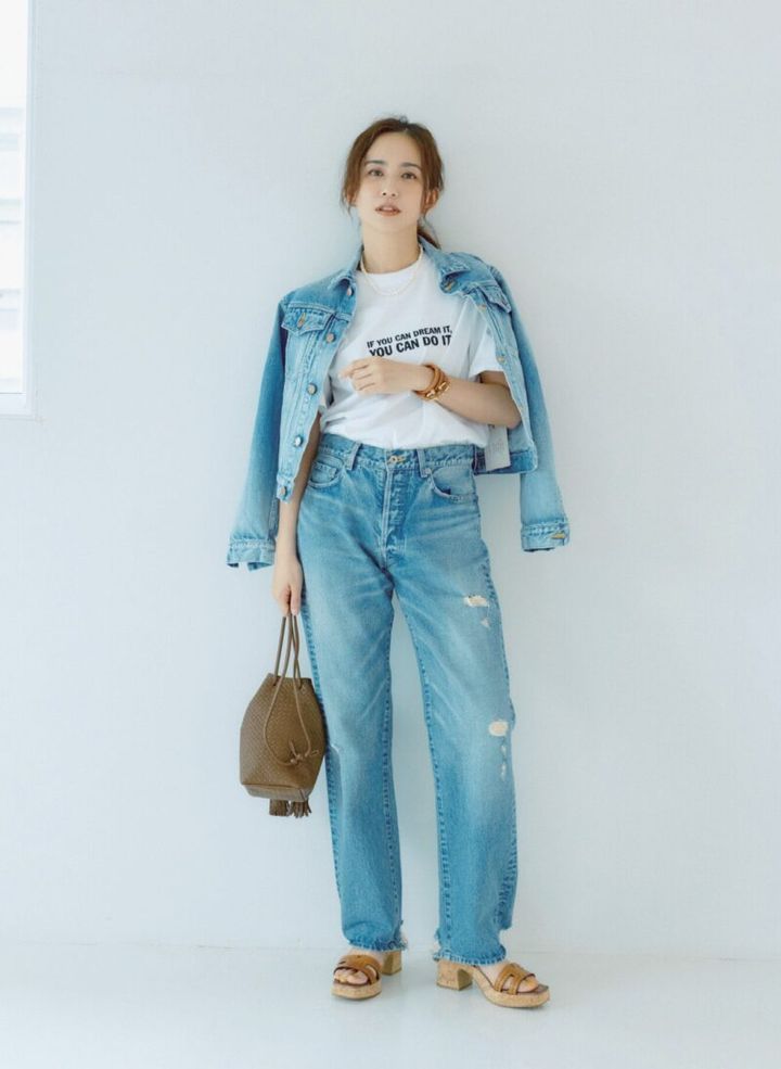 デニム プリントT アメリカンドリームズ