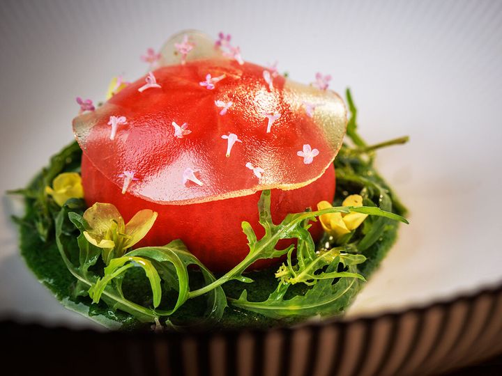 渋谷『FUSOU』の「ふくあかね アオリイカセルバチコ 日向夏」