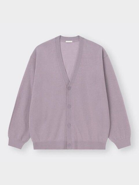 GUのウォッシャブルシアーニットカーディガン