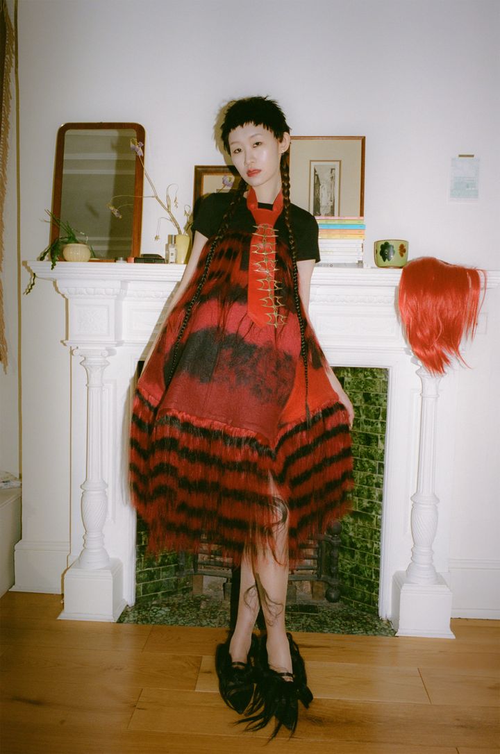 人間の髪の毛から作られたハビエラ・デキャップのピースたち。