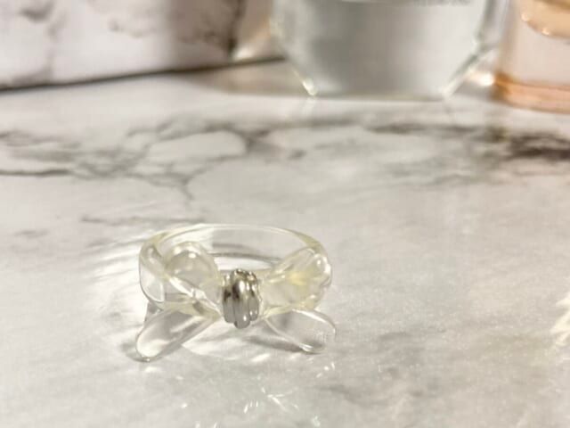 3COINS スリコ クリアリボンリング