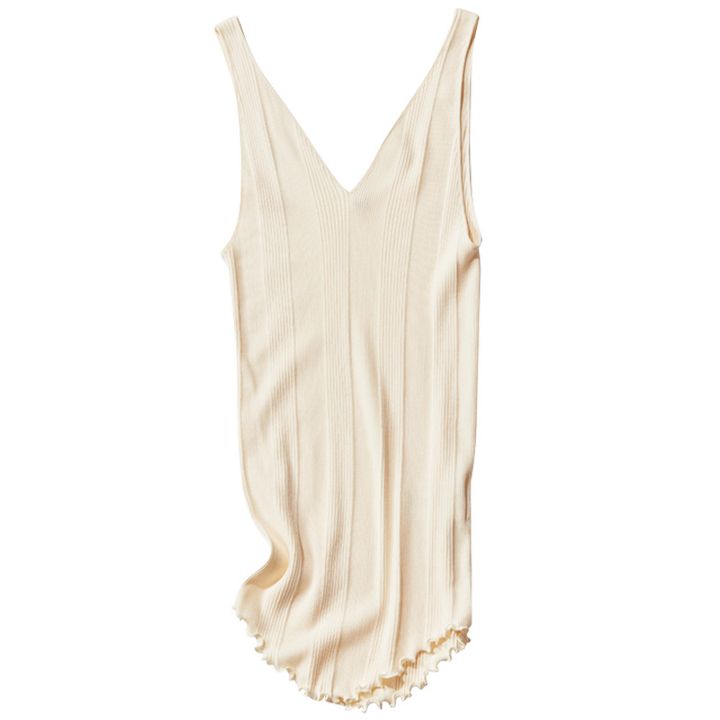 ハクジのVネックタンクトップ