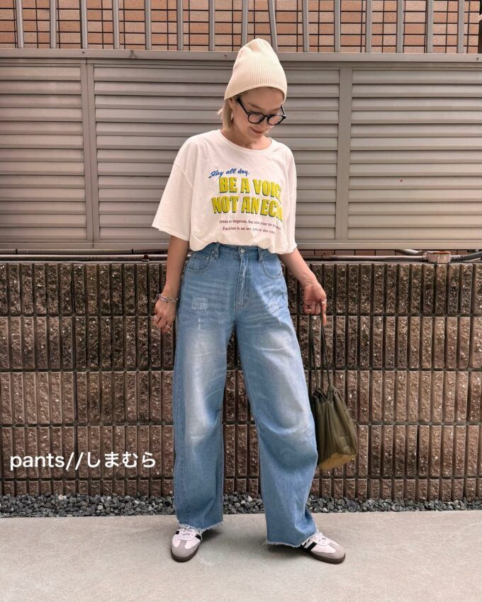 しまむら「天竺ロゴ半袖Tシャツ」