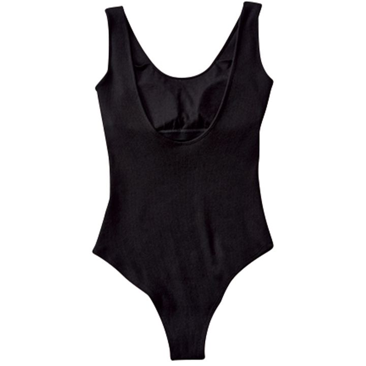 ネイヴの背中があいたタンクボディースーツ