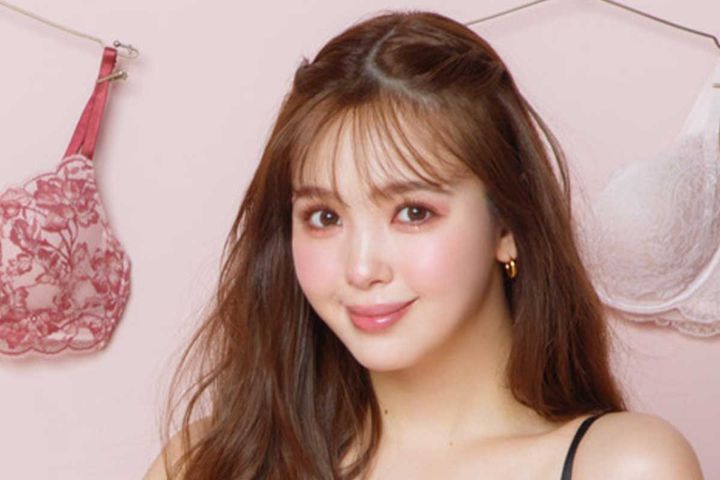 ピーチ・ジョンの新作発売に併せて、新ビジュアルを公開したブランドミューズの藤田ニコルさん