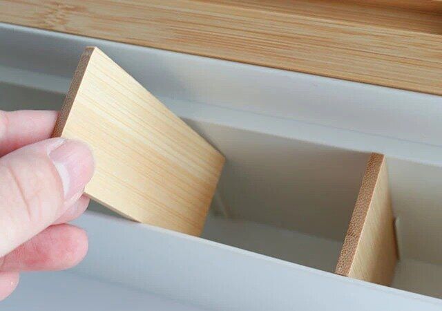 ダイソー バンブーマルチティッシュボックス 仕切り