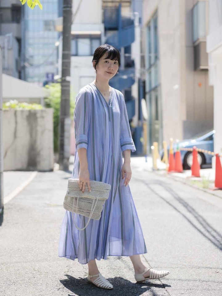 画像: 26,400ワンピース￥＠＠、サンダル￥35,200ともに【ヌキテパ】 ネックレスチャーム ¥49,500※チェーンは別売り【ウパラ】 その他／本人私物 出典：ヌキテパ