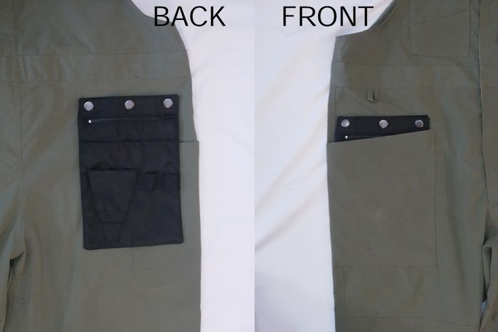 前後でポケットを付け替えられる仕様