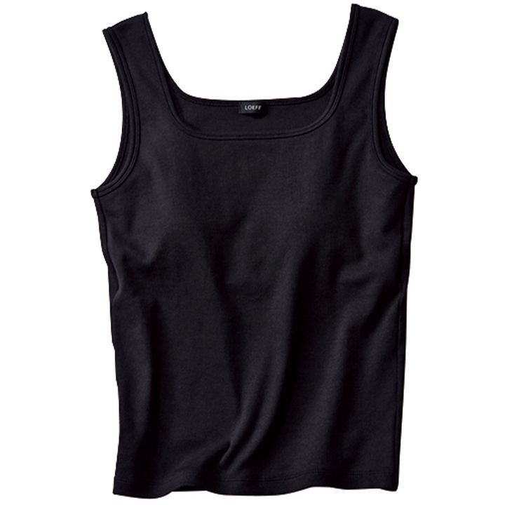 ロエフの黒のスクエアタンク