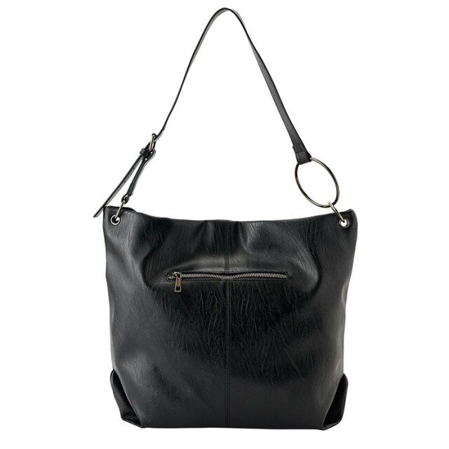 2024しまむら黒フェイクレザーバッグ