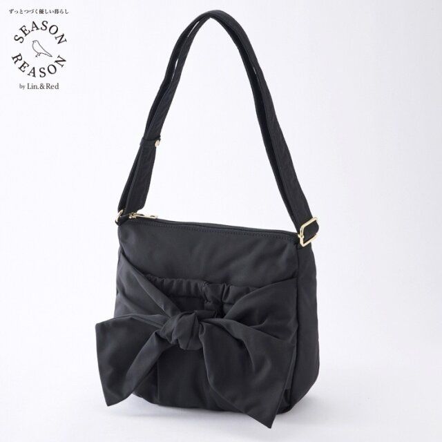 2024しまむら黒ショルダーバッグ